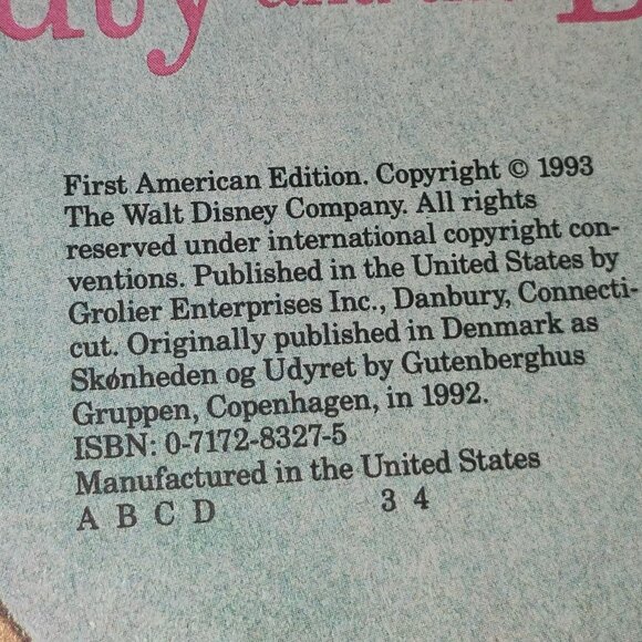 Disney's Beauty and the Beast (Disney's Wonderful World of Reading, 1993) Book - Picture 4 of 4